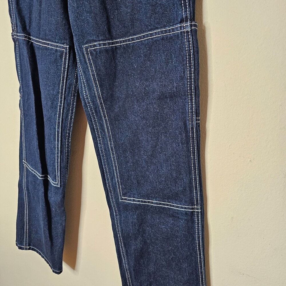John Galt Brandy Melville Blue Ariana High Pinch Waist Loose Carpenter Jeans SM - Picture 3 of 5